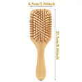Pente de bambu natural com almofada de ar - embeleza - me.com