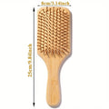 Pente de bambu natural com almofada de ar - embeleza - me.com