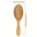 Pente de bambu natural com almofada de ar - embeleza - me.com